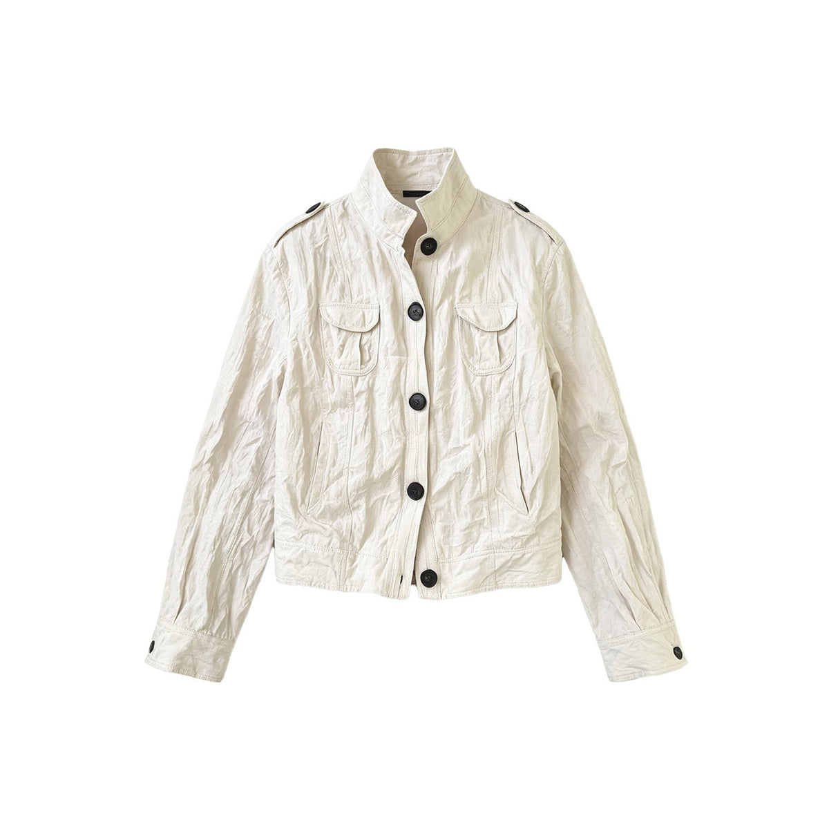 METALLIC PLEATED WORK JACKET