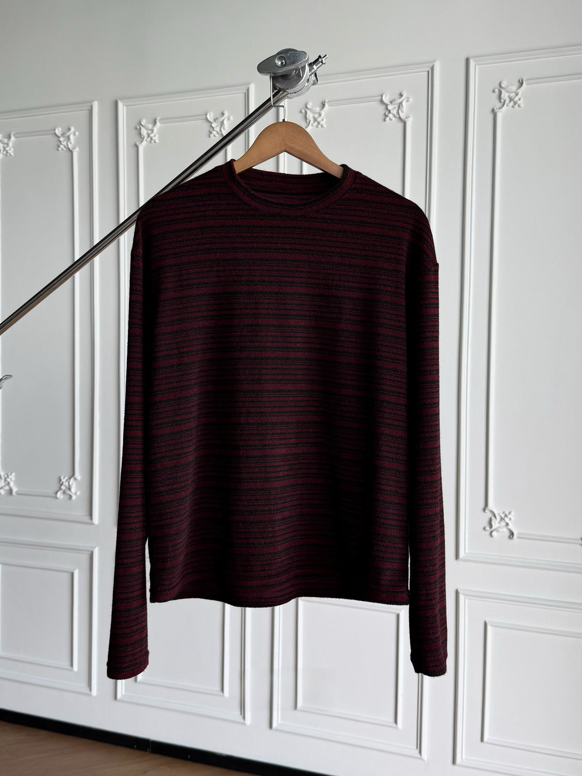 STRIPED FLEECE LONG SLEEVE TOP 5