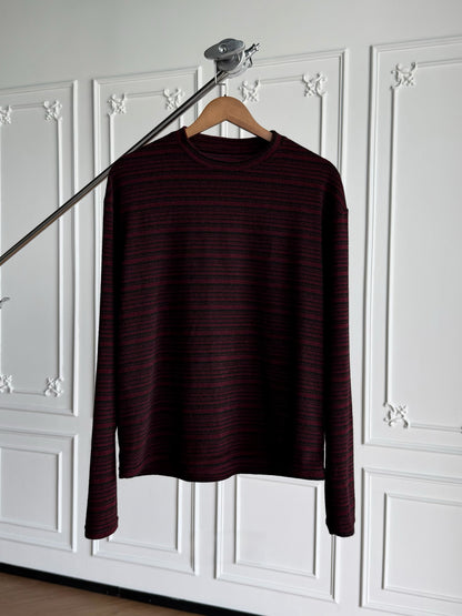 STRIPED FLEECE LONG SLEEVE TOP 5
