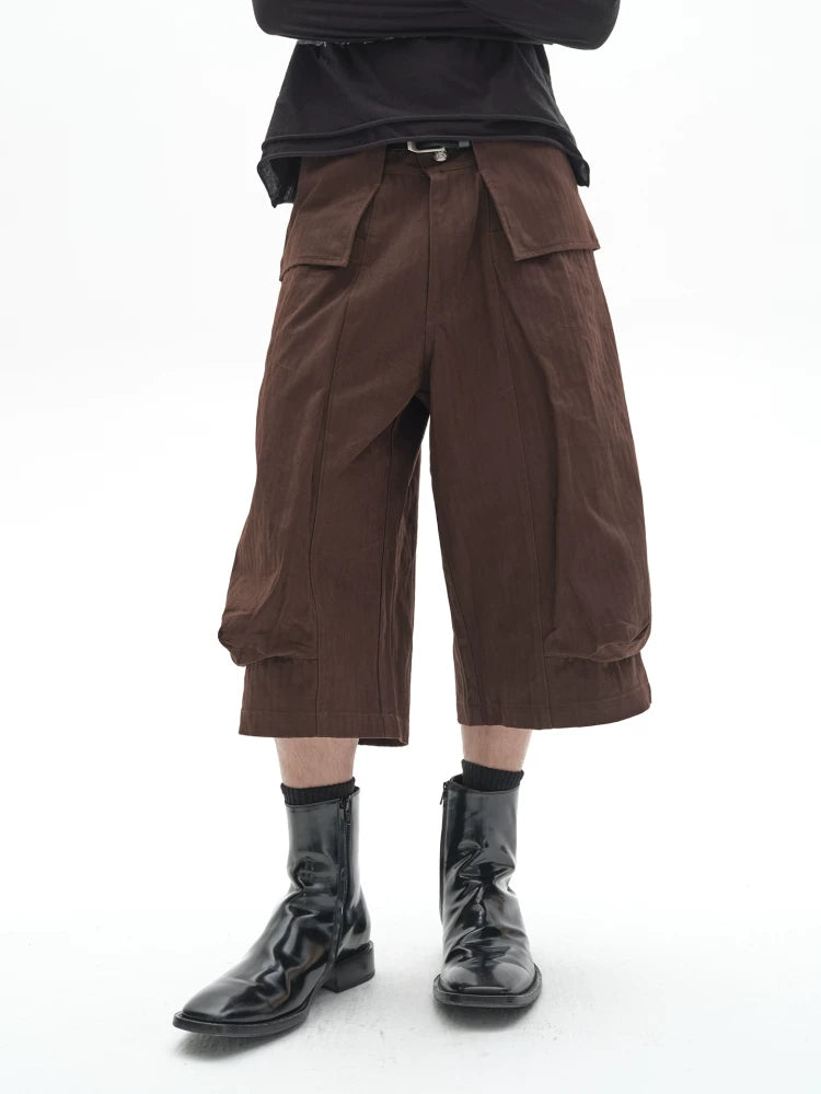 3D POCKETED CROP SHORTS