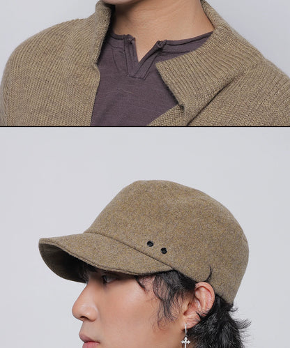 WOOL FLAT TOP CAP 13