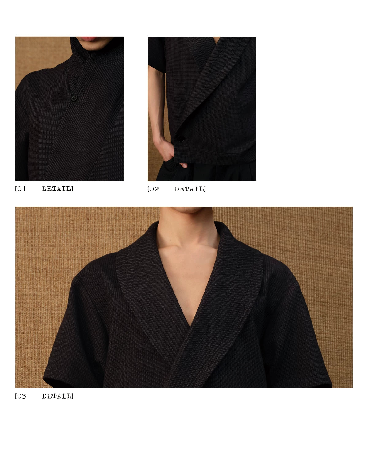 LAPEL PLAID JACQUARD SHIRT