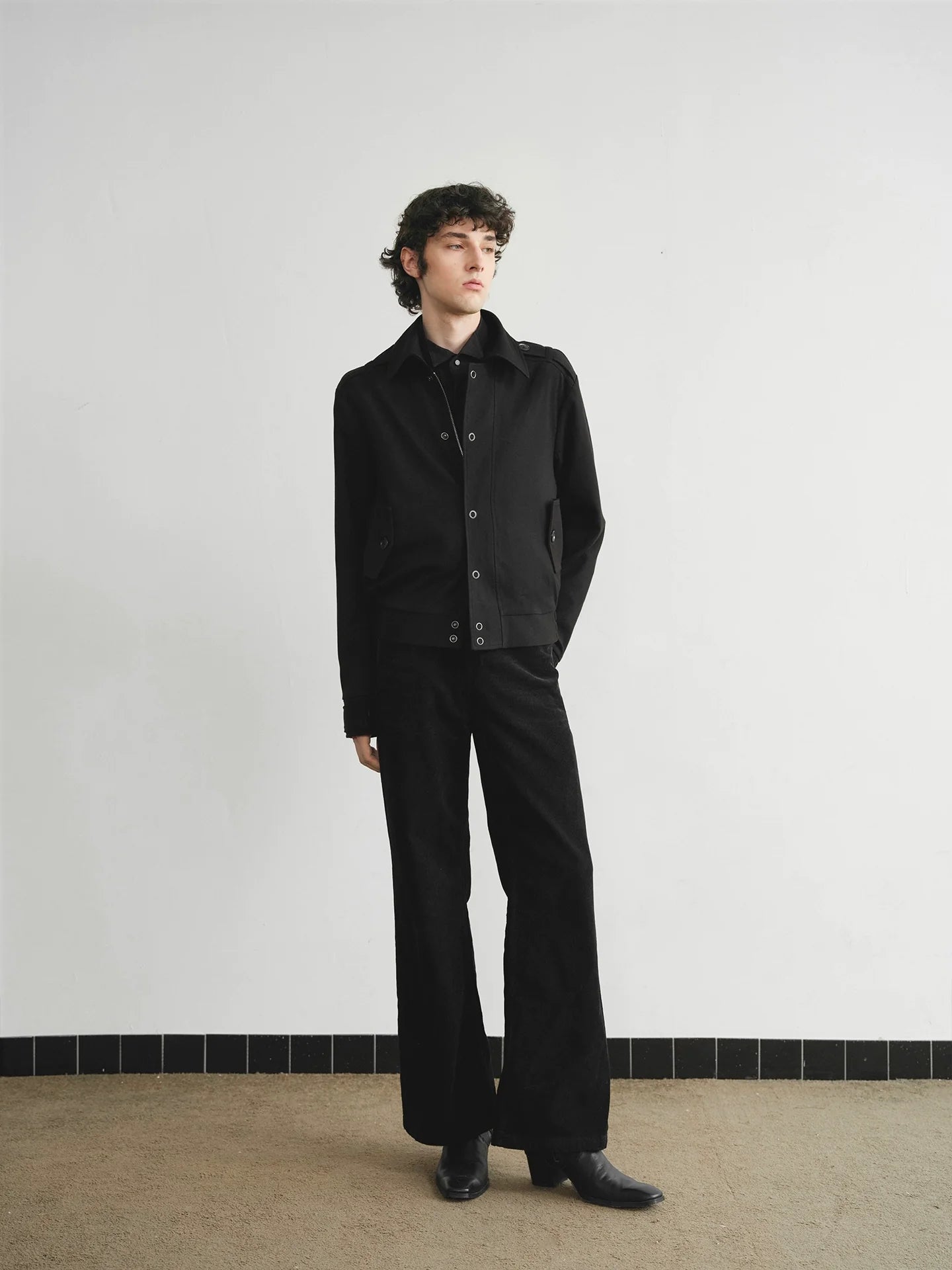 CASUAL WOOL BLEND HARRINGTON JACKET