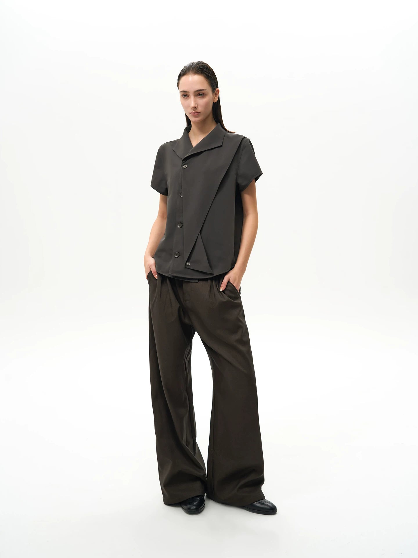 DECONSTRUCTED PLEATED SHIRT