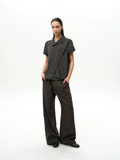 DECONSTRUCTED PLEATED SHIRT