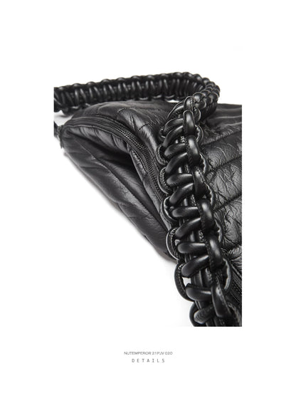 FAUX LEATHER CROSSBODY LAPTOP BAG