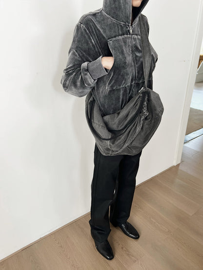 ECO-FRIENDLY LEATHER DRAWSTRING BAG