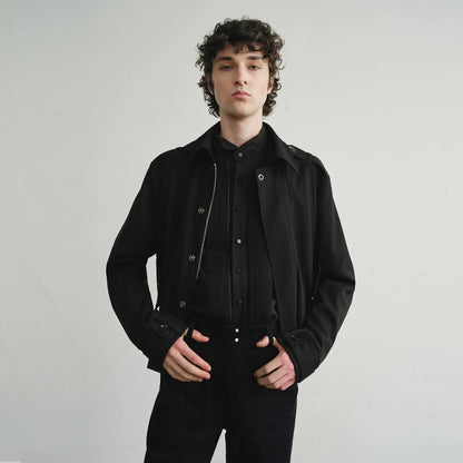 CASUAL WOOL BLEND HARRINGTON JACKET