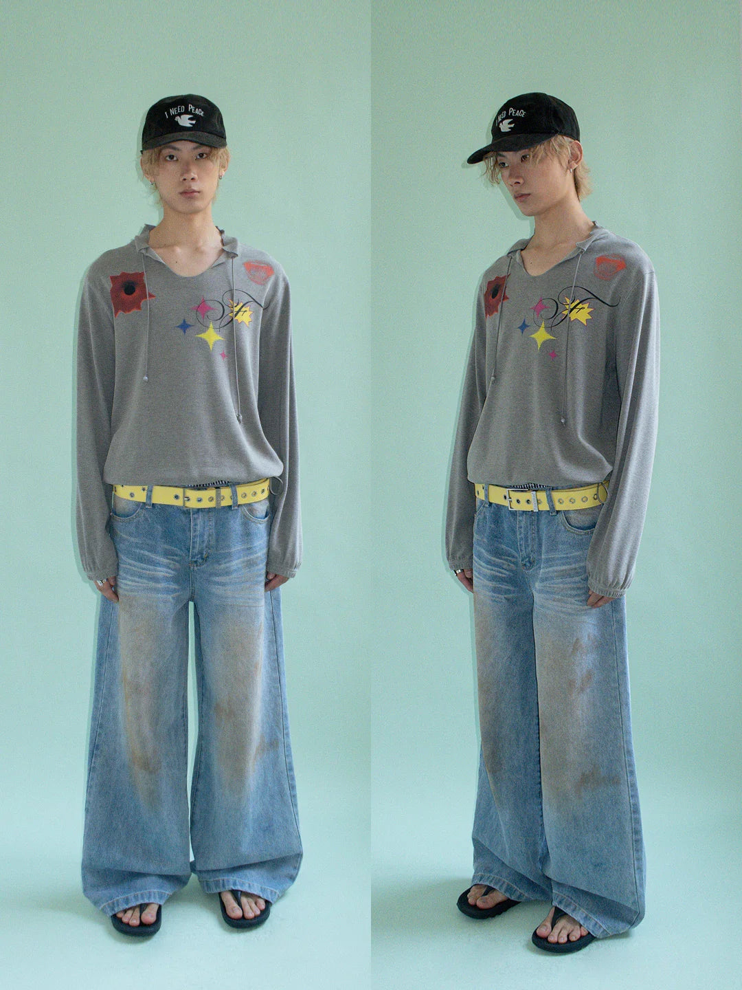 FUNKY BLUE STRAIGHT JEANS