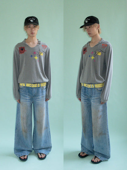 FUNKY BLUE STRAIGHT JEANS