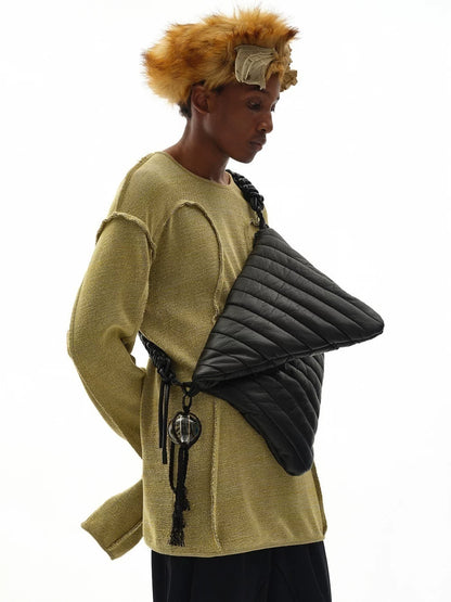 FAUX LEATHER CROSSBODY LAPTOP BAG