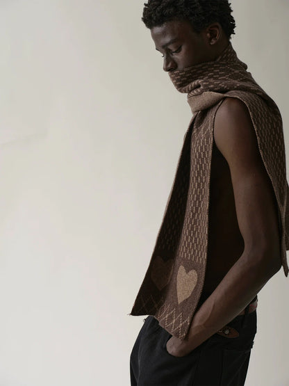 TEXTURED KNIT NECK SCARF
