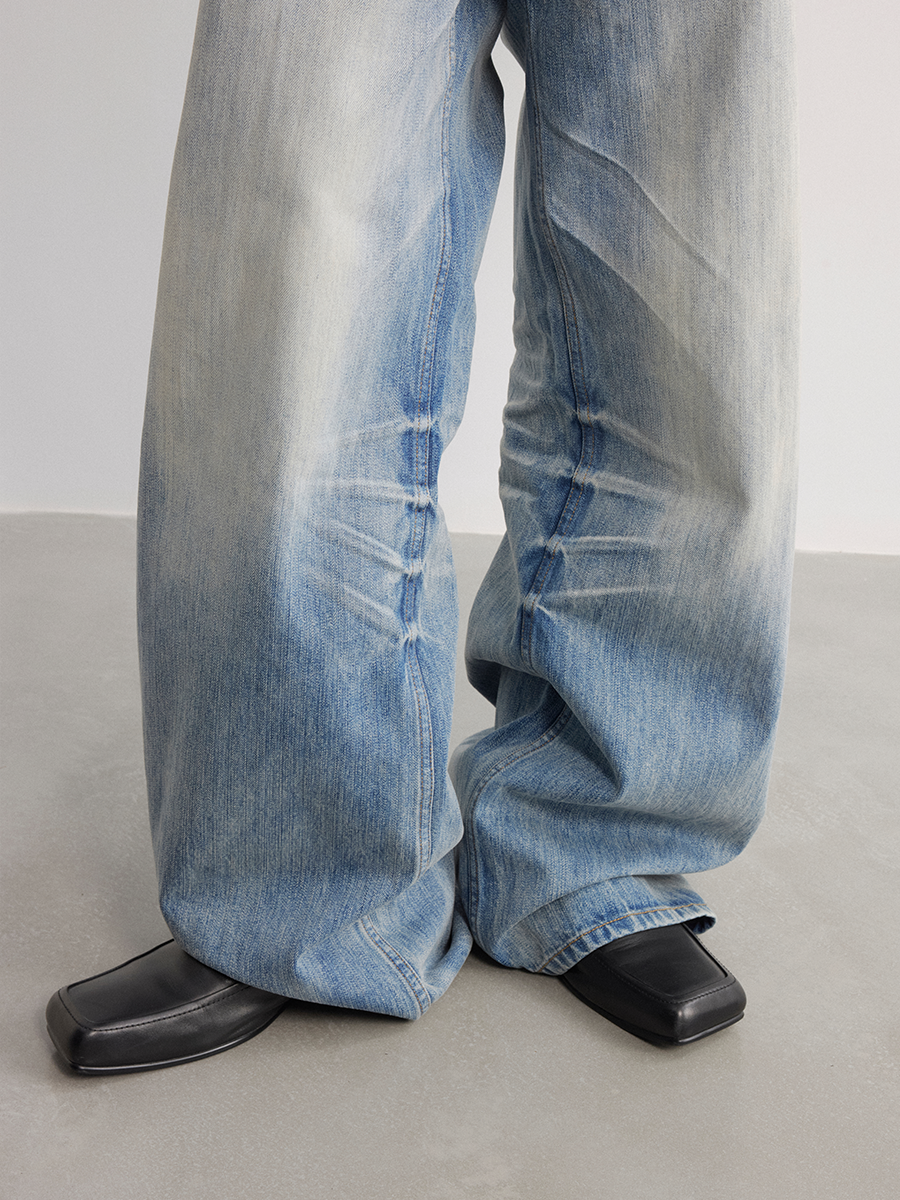 BAMBOO ICE BLUE WIDE PANTS