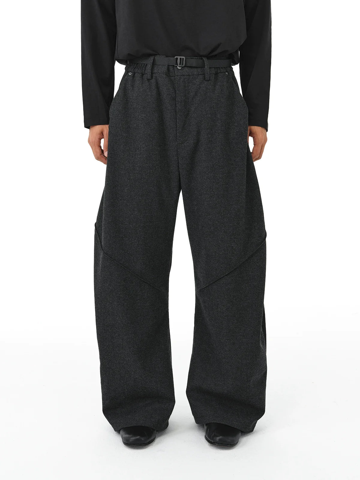 CURVED PATCHWORK LOOSE PANTS