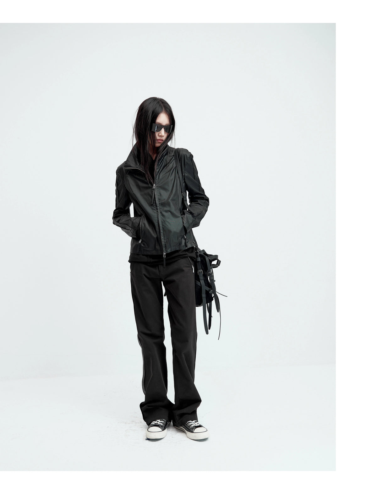 WAX COATED STAND-UP JACKET