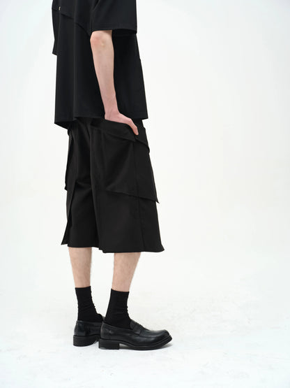 DECONSTRUCTED MULTI-POCKET SHORTS