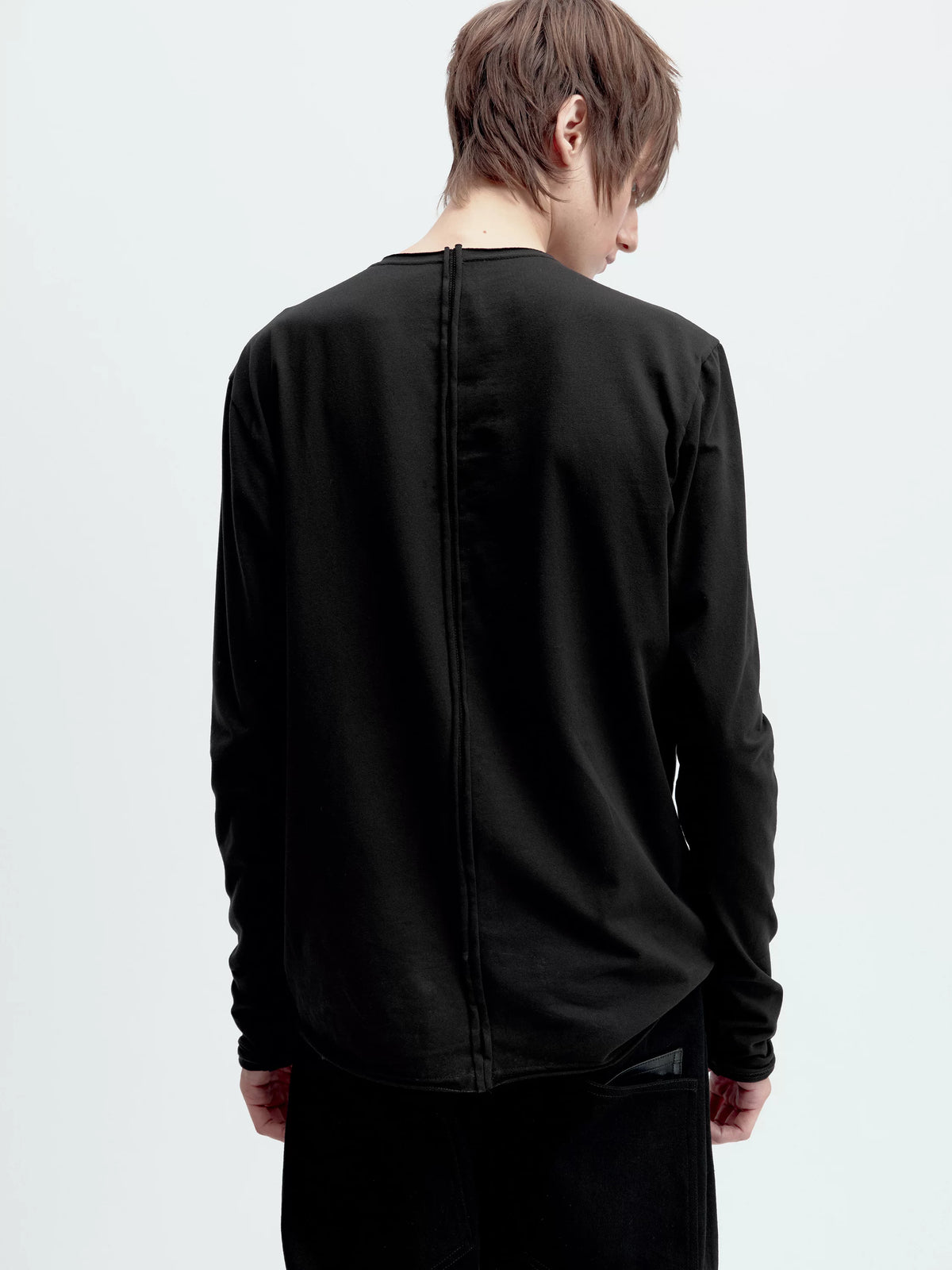 ASYMMETRICAL BUTTON-UP COTTON TOP