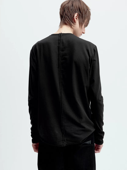ASYMMETRICAL BUTTON-UP COTTON TOP