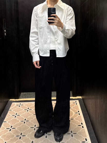 POINT COLLAR STRIPE SHIRT 4