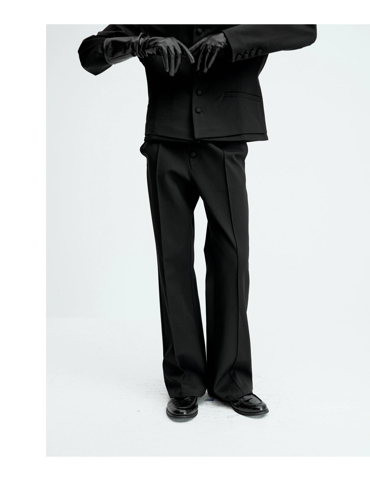 SLANTED PLACKET TROUSERS SET
