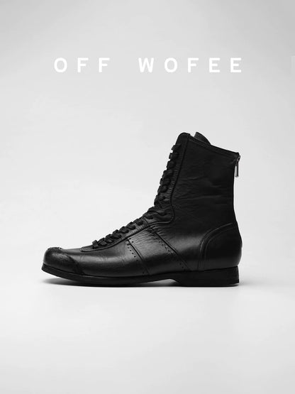 BLACK SUEDE BOXING SHOES