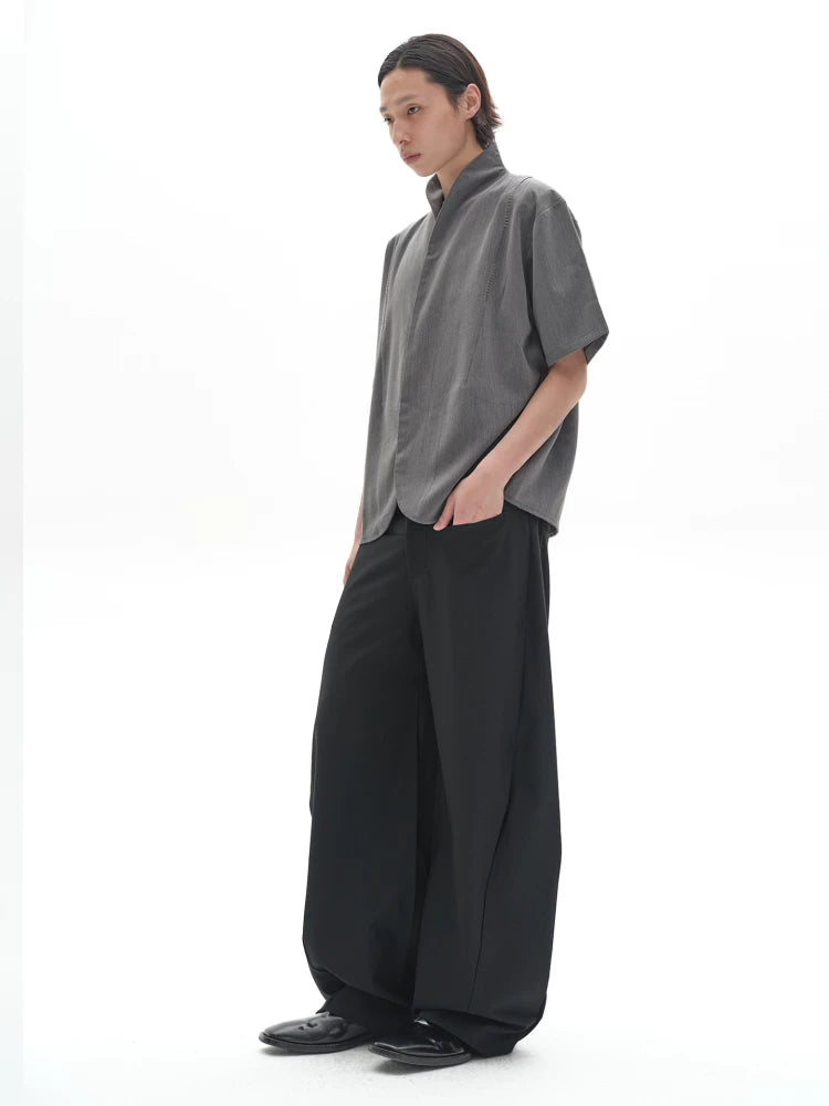 DRAPED SIDE STRIPE PANTS