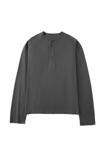 SLIM FIT HENLEY SLEEVE