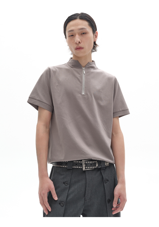 ICE SILK STAND-UP COLLAR POLO