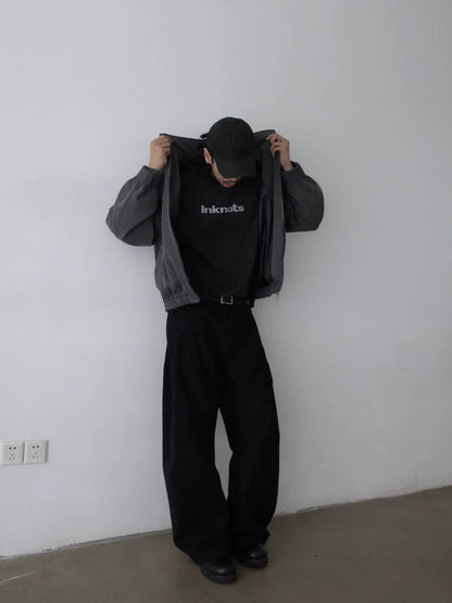 WIDE-LEG WORK PANTS