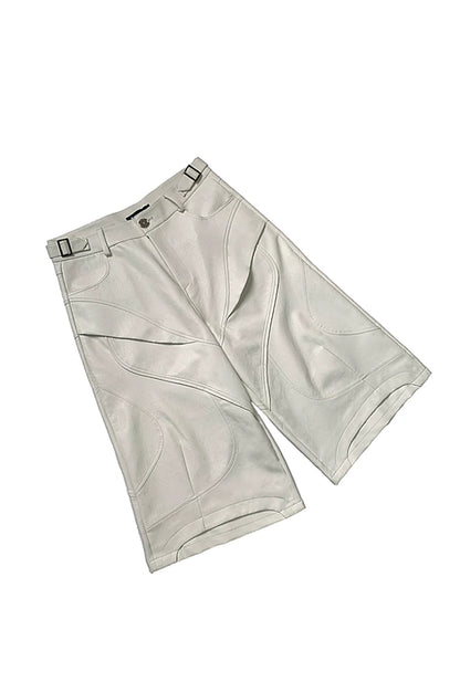 DECONSTRUCTED PU LEATHER PANTS
