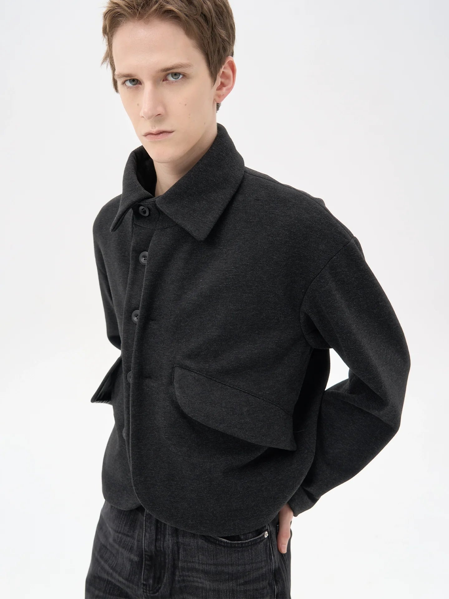 COCOON JACKET WITH CASHMERE BLEND
