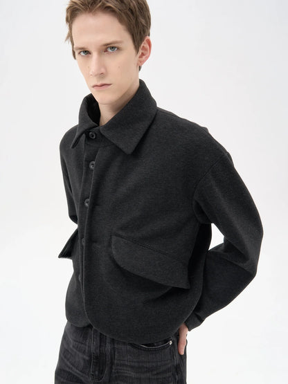 COCOON JACKET WITH CASHMERE BLEND