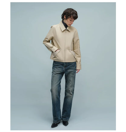 FOLD POCKET SHORT JACKET ライトカーキ