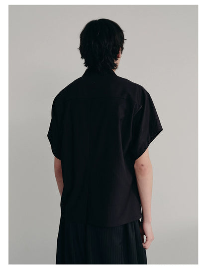 TUXEDO SHORT SHIRT WITH RAGLAN CUFFS