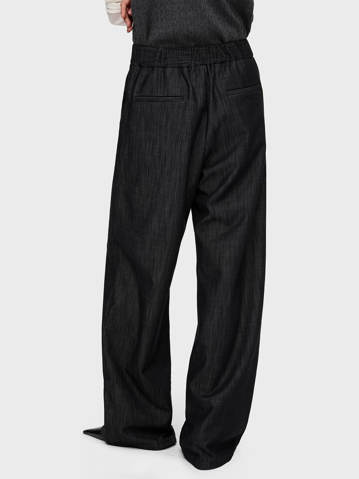 DENIM LOOK SLUB STRAIGHT TROUSERS 11