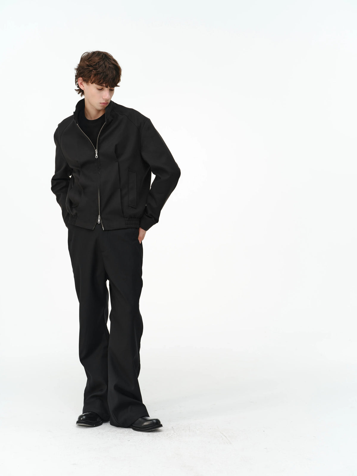 FLARED TWO-TONE DRESS PANTS