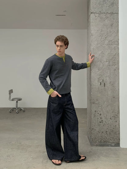 LIGHT MERINO V-NECK LONG SLEEVE