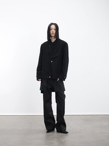 ASYMMETRICAL SKIRT-PANTS WITH FLARE
