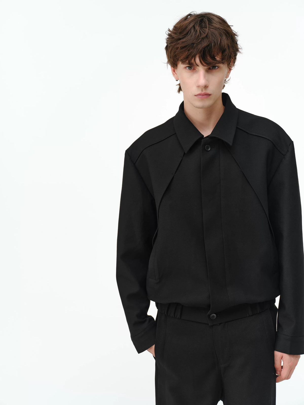 DECONSTRUCTED WOOL-MODAL JACKET