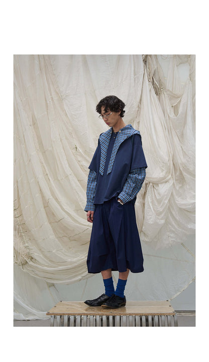 ELEGANT DRAPED PLEATED PANTS