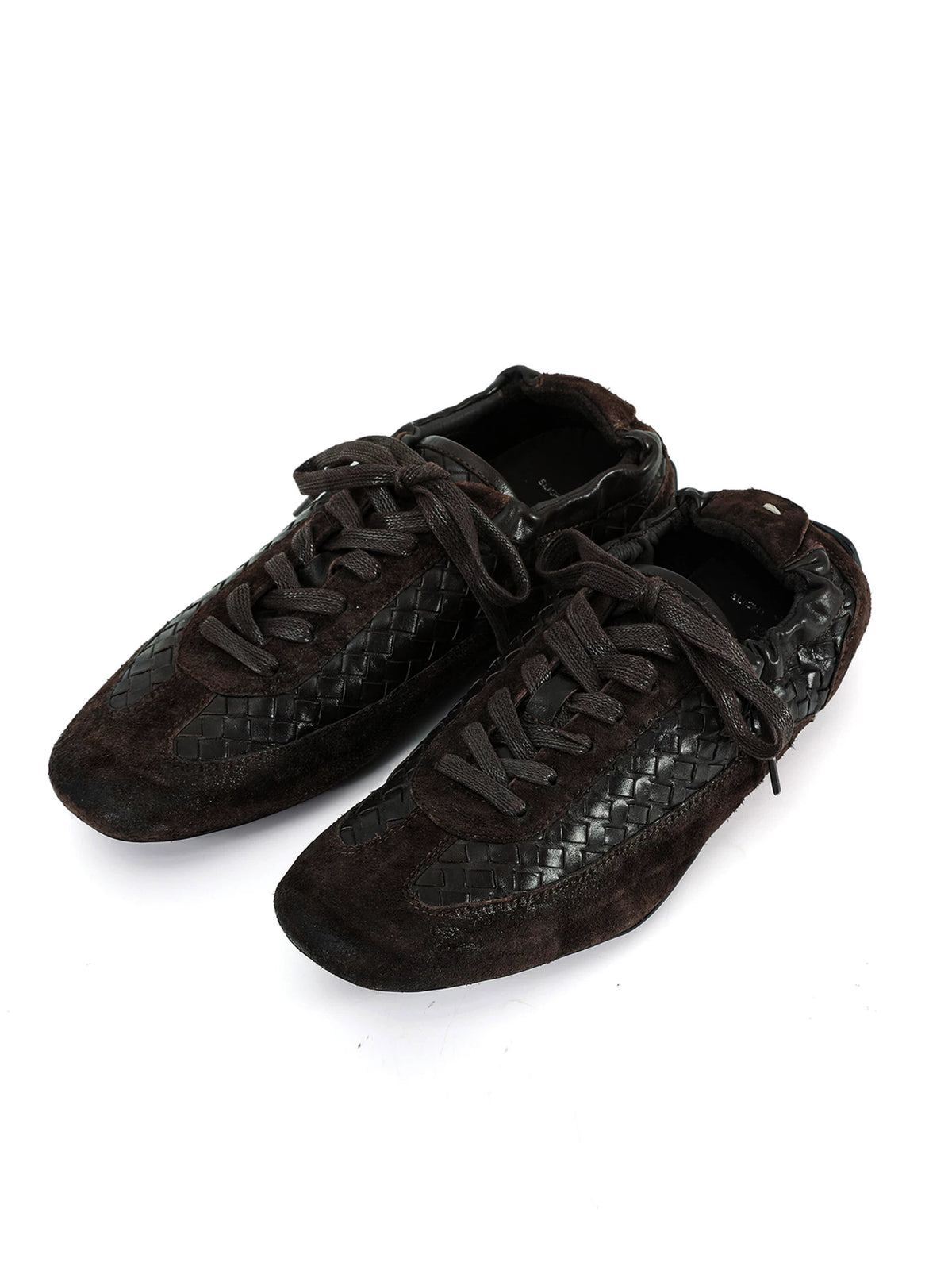 WOVEN SUEDE RACING SHOES ブラウン