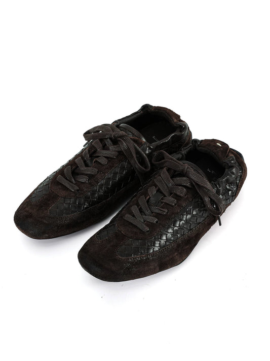 WOVEN SUEDE RACING SHOES ブラウン