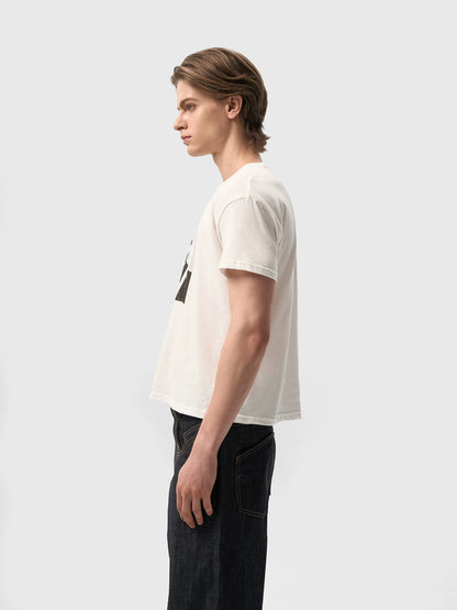 VINTAGE AGED WHITE HEMP T-SHIRT