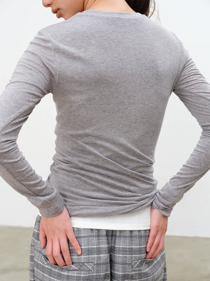 TWISTED WAIST LONG-SLEEVE TOP
