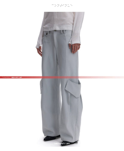 CASUAL WAFFLE-WEAVE POCKET PANTS