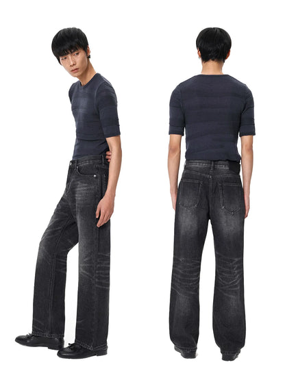 WASH BLACK DENIM PANTS