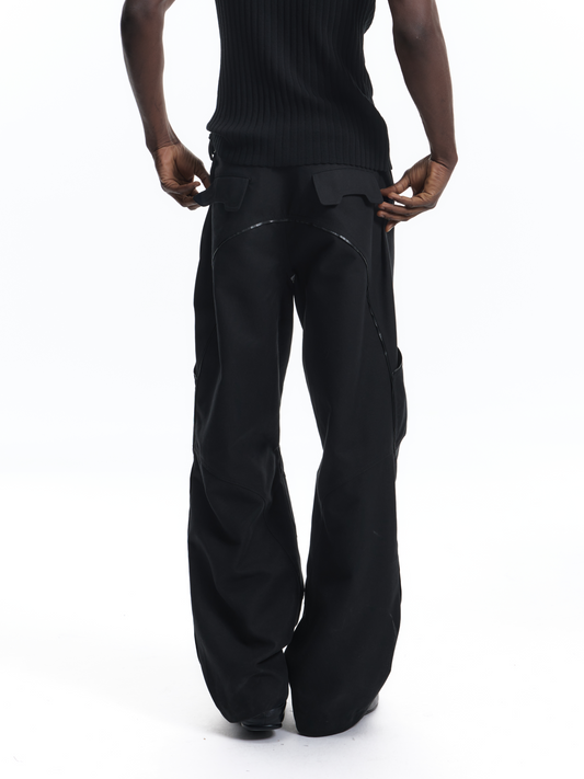 3D PATCHWORK RELAXED WORK PANTS