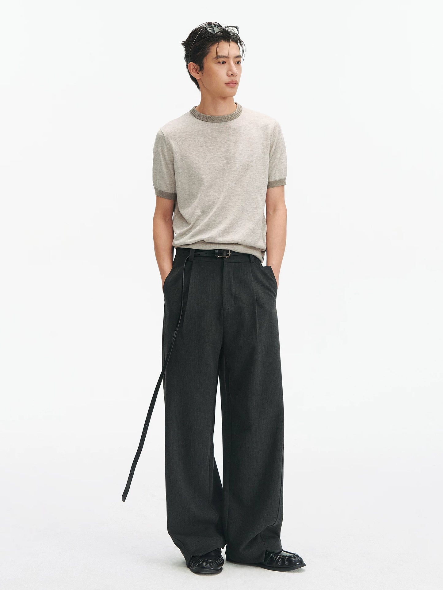 CASHMERE BLEND RINGER TEE