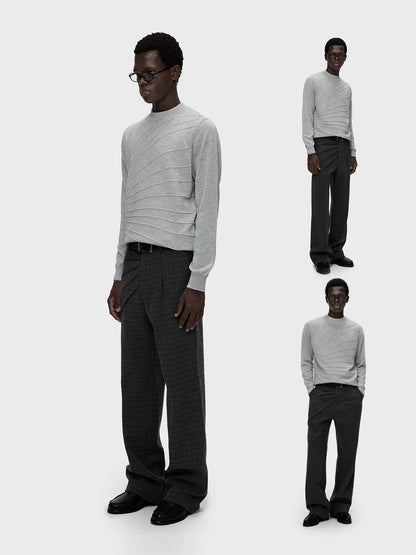SCULPTED JACQUARD LONG SLEEVE KNIT 8