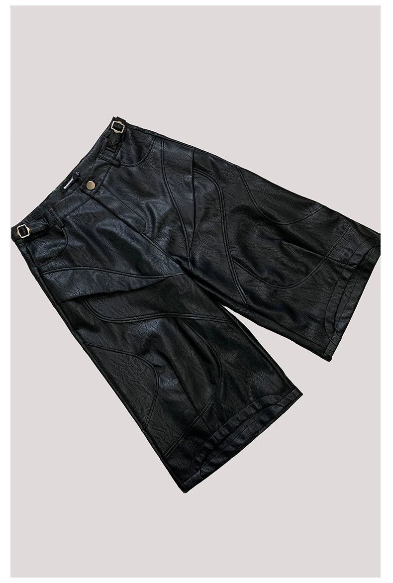 DECONSTRUCTED PU LEATHER PANTS